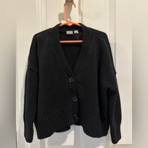 Gap Kids. Size Small (6/7). Black Chunky Knit Cardigan.
